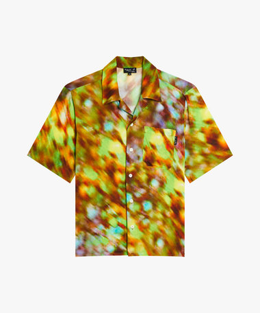 メンズ プリント 開襟 半袖 シャツ "Magnum"