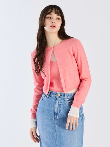 【Outlet】スパングルニットカーディガン