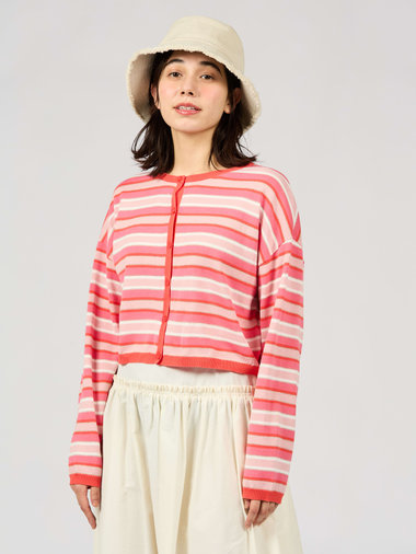 【Outlet】マルチストライプカーディガン