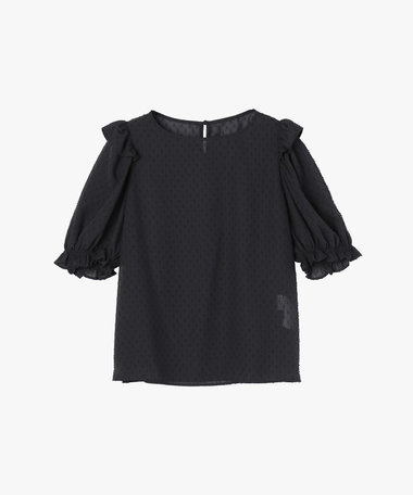 【Outlet】カット ドビー フリル ブラウス