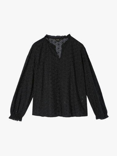 【Outlet】スキッパ―レースブラウス