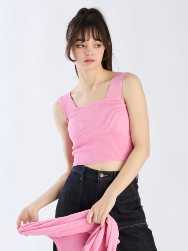 【Outlet】コットンリブタンクトップ