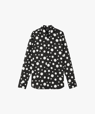 メンズ ドット コットン 長袖 シャツ "Jimi"