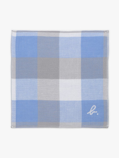 "b."ロゴ タイル柄 ハンカチ