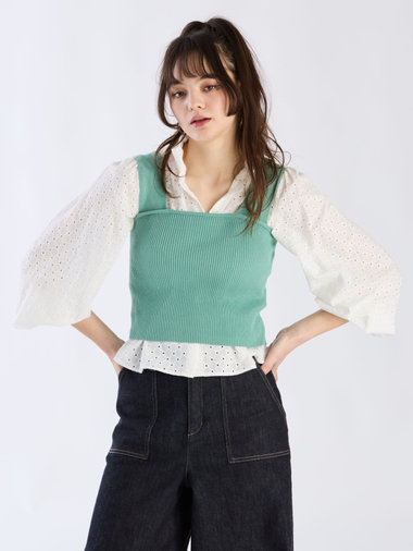 【Outlet】コットンリブタンクトップ