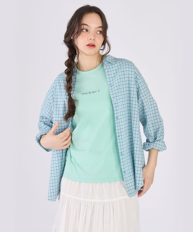 ドビー ミニチェック コットン シャツ