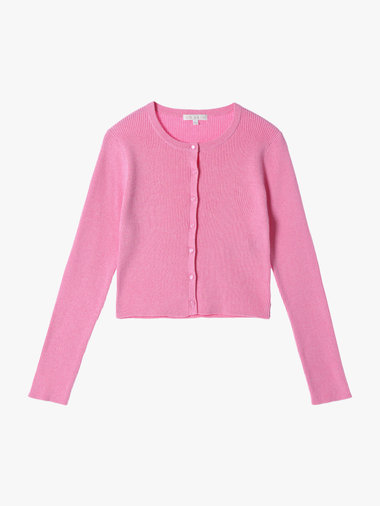 【Outlet】コットンリブカーディガン