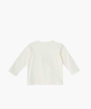 ベビー ロゴ アイコニック プリント コットン 長袖 Tシャツ "Lezard"