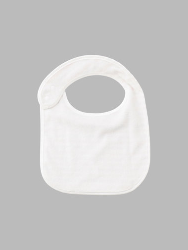 ベビー "b."ロゴ 刺繍 トリコロールボーダー コットン スタイ