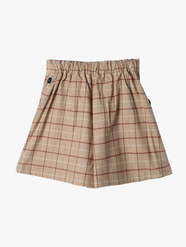 【Outlet】キッズ チェック コットン ショート キュロット