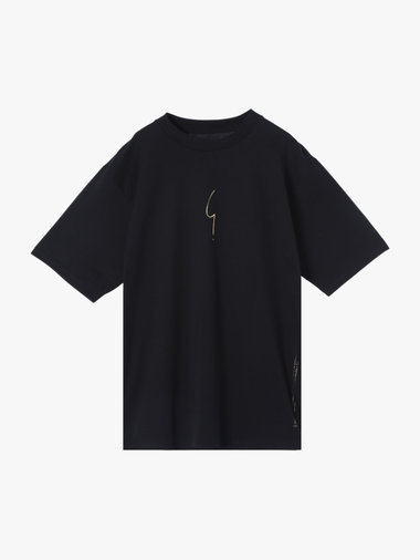 メンズ アイコニック コットン プリント 半袖 Tシャツ ”Point d'Ironie”