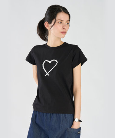 アイコニック プリント コットン 半袖 Tシャツ "Sarajevo heart"