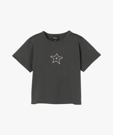 キッズ "b." ロゴ スター コットン 半袖 Tシャツ "Domi"