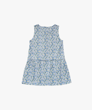 キッズ フラワープリント コットン ノースリーブ ワンピース