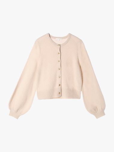 【Outlet】ウール ボリュームスリーブ ラブリー カーディガン