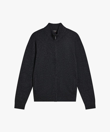 メンズ カシミヤ スタンドカラージップアップブルゾン "Bronson"