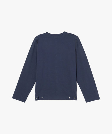 メンズ オーガニックコットン 長袖 カーディガンプレッション