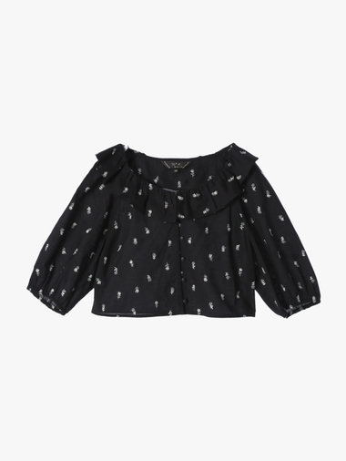 【Outlet】フラワーエンブロイダリーブラウス