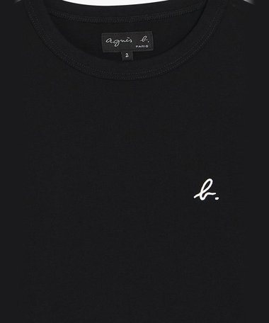 "b" ロゴ 刺繍 コットン 半袖 Tシャツ "b. style"