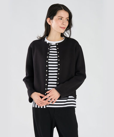 コットン メルトン 長袖 カーディガンプレッション "Le Classique"