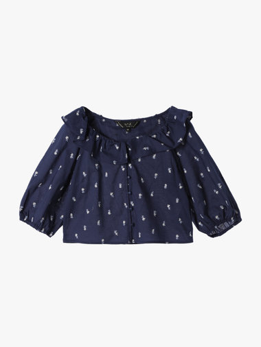 【Outlet】フラワーエンブロイダリーブラウス