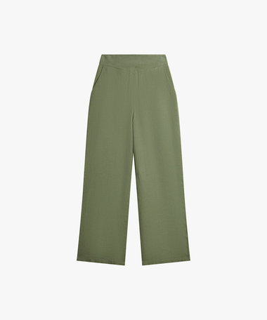 リネン ワイド パンツ