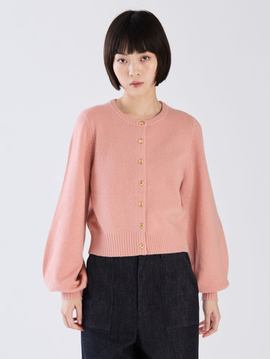 【Outlet】ウール ボリュームスリーブ ラブリー カーディガン