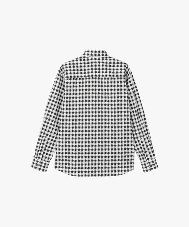 メンズ チェックプリント コットン 長袖 シャツ "Andy"