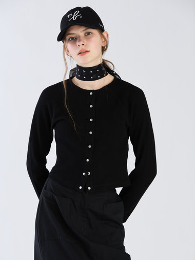 【Outlet】ワッフル コンパクト ロングスリーブ カーディガン