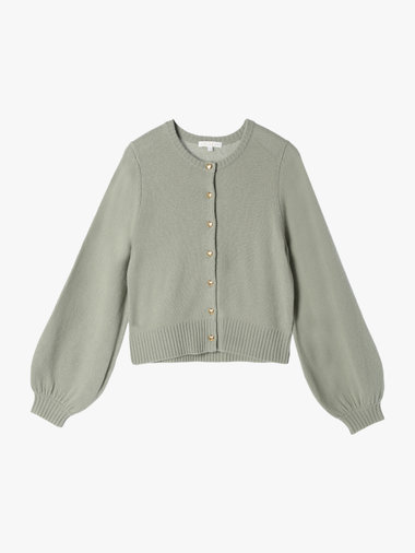 【Outlet】ウール ボリュームスリーブ ラブリー カーディガン