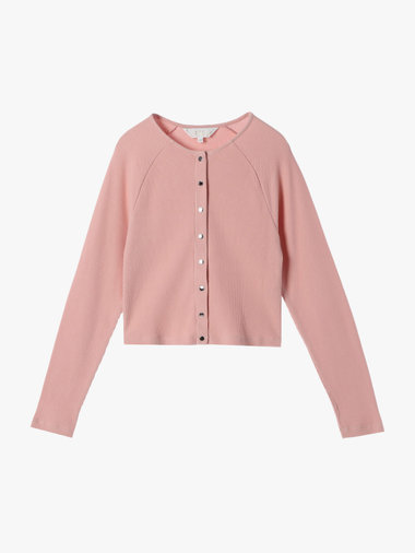 【Outlet】ワッフル コンパクト ロングスリーブ カーディガン