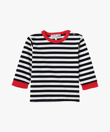 ベビー ボーダー コットン 長袖 Tシャツ