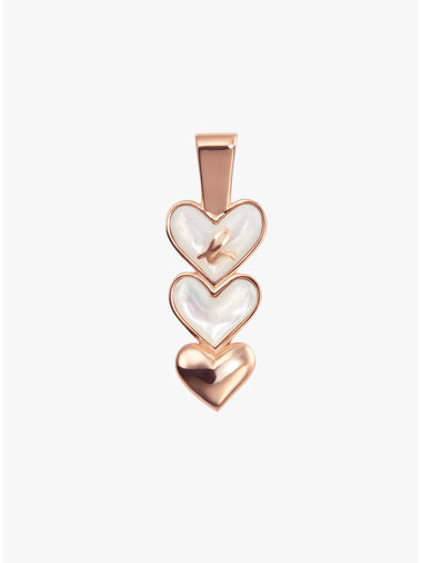 "b."ロゴ ハート パール ヘアークリップ "About Love"