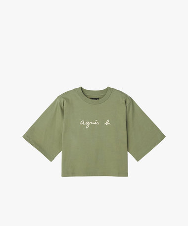 ロゴ コットン 5分袖 Tシャツ "Yoko"