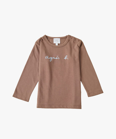 ベビー ロゴ コットン 長袖 Tシャツ