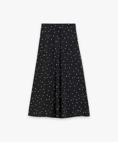 ドット ジャージー フレア スカート "Onelie"