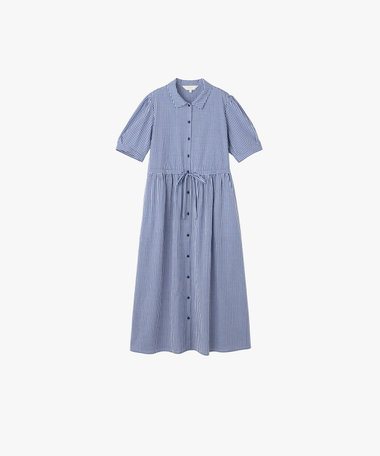 ギンガムチェック コットン 半袖 ワンピース