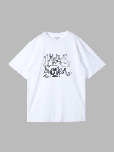 メンズ オーガニックコットン プリント 半袖 アーティスト Tシャツ ”L'Atlas”