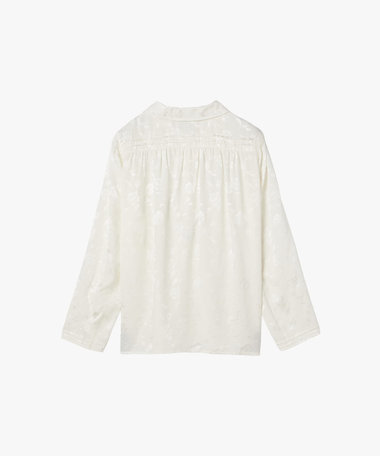 フローラルパターン 長袖 ブラウス "Alice"