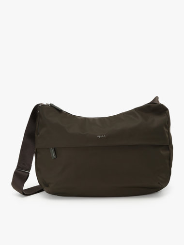 ナイロン ラージ ショルダーバッグ "Cecile" NS24-01