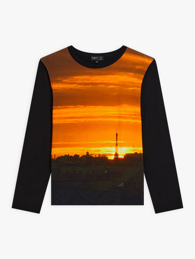 フォトプリント 長袖 Tシャツ ”Sunset in Paris”