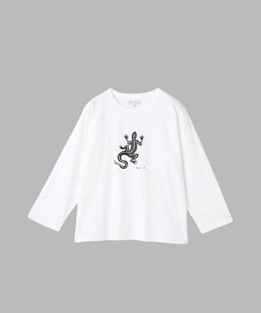 アイコニック コットン 七分丈 Tシャツ "Lezard"