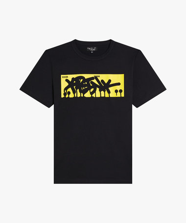 プリント コットン 半袖 アーティスト Tシャツ "Krink"