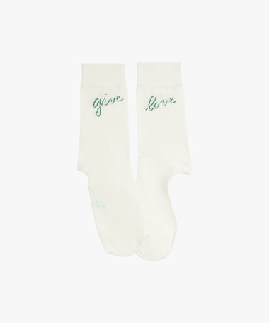 メッセージ ソックス "Give love"