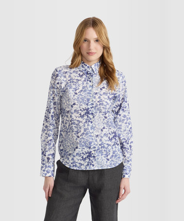 フラワープリント コットン 長袖 ブラウス "Jasmine"