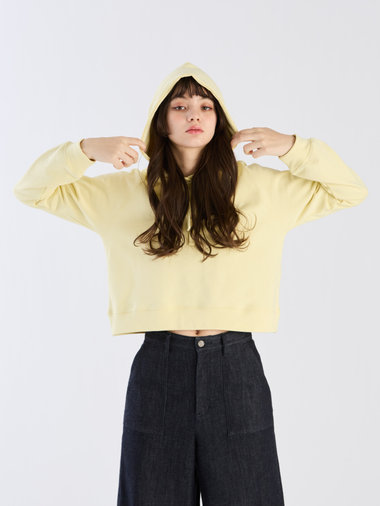 【Outlet】ロゴ刺繍 コットン ニューマカロンカラー スウェットフーディー