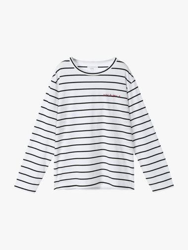 【Outlet】To b. by agnes b.× green label relaxing ロゴ ボーダー ロングスリーブTシャツ