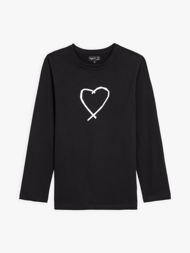 アイコニック プリント コットン 長袖 Tシャツ "Sarajevo heart"