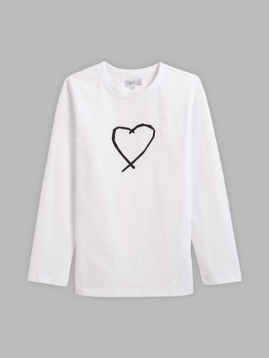 アイコニック プリント コットン 長袖 Tシャツ "Sarajevo heart"