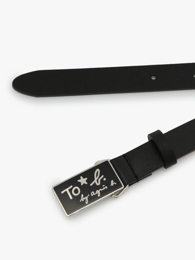 ロゴバックル レザー ベルト